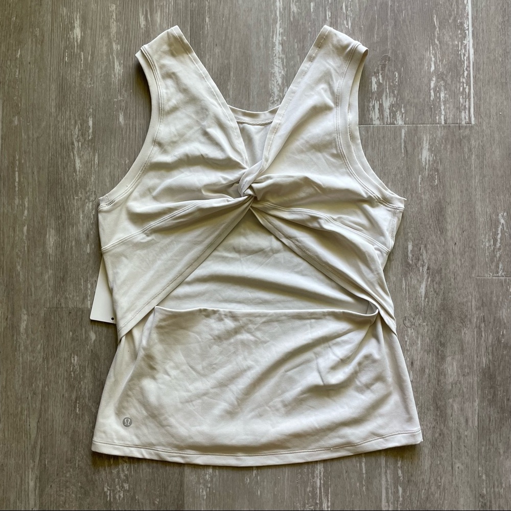 Lululemon Nulu Back-Twist Yoga Tank Top - White Opal - Picture 2 of 6